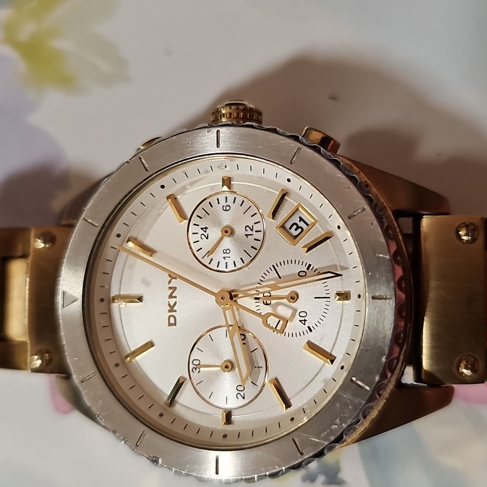 DKNY Gold and Silver Womans Watch
